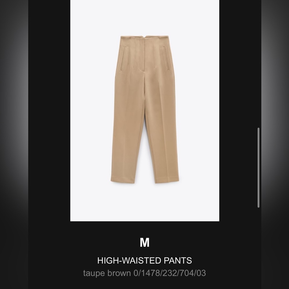 Zara high waisted trousers